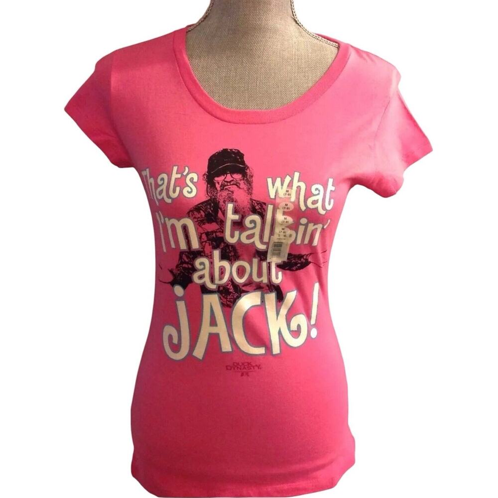 NEW Juniors Hot Pink Duck‎ Dynasty Thats What Im Talking About Jack T Shirt M